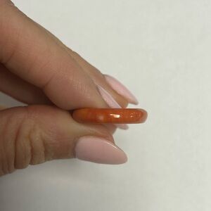 Orange Coral Ring Damaged Size 7.5